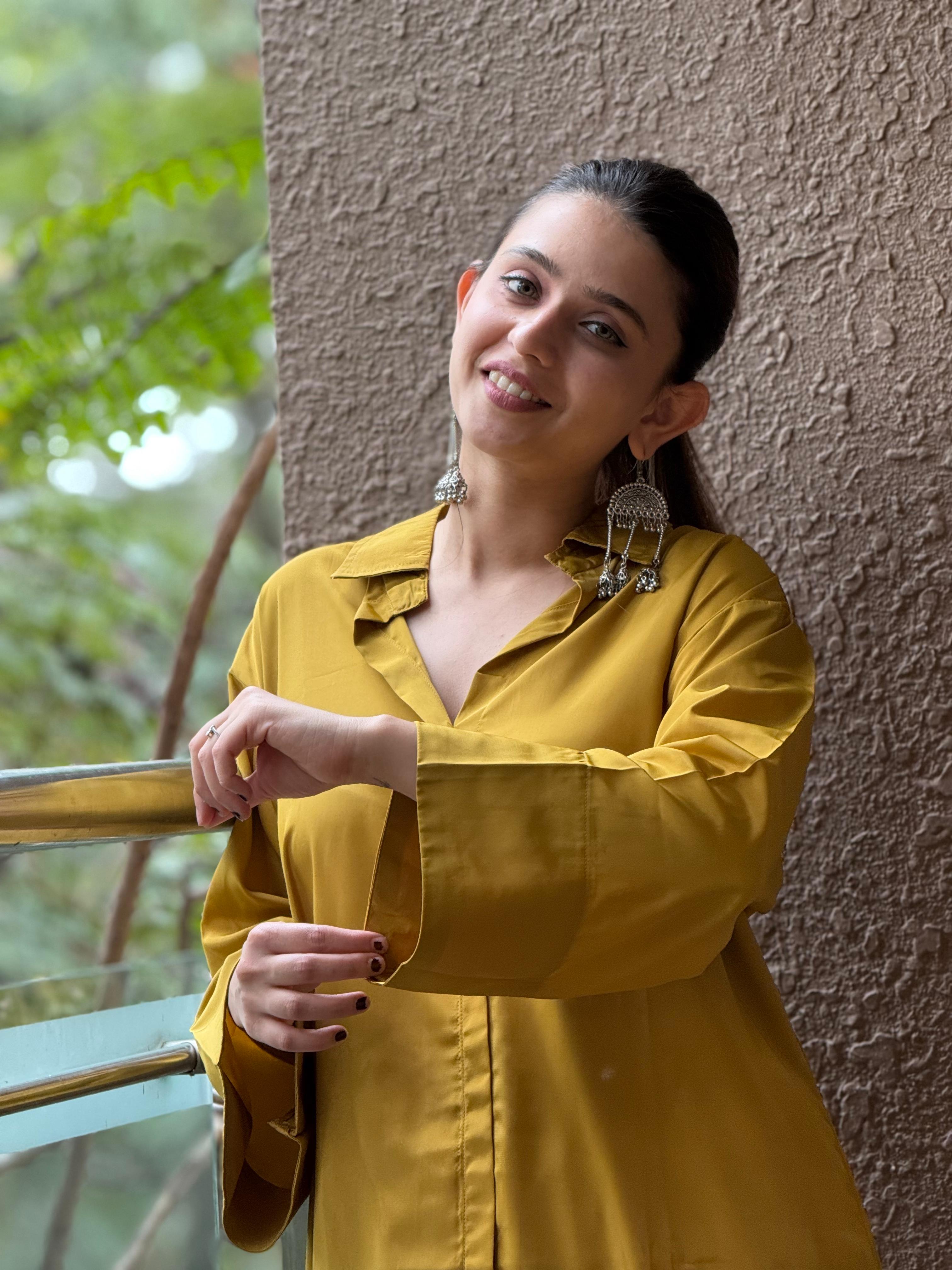 Mustard Gold Tulip Pant Set – ZAUJA Gulnaar