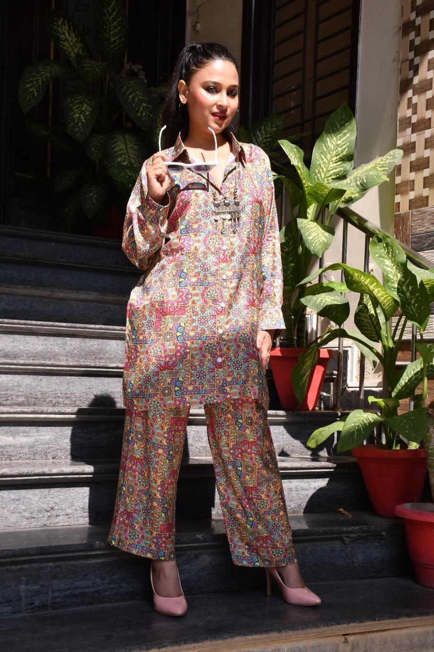 Best seller multi colour  luxury coord set