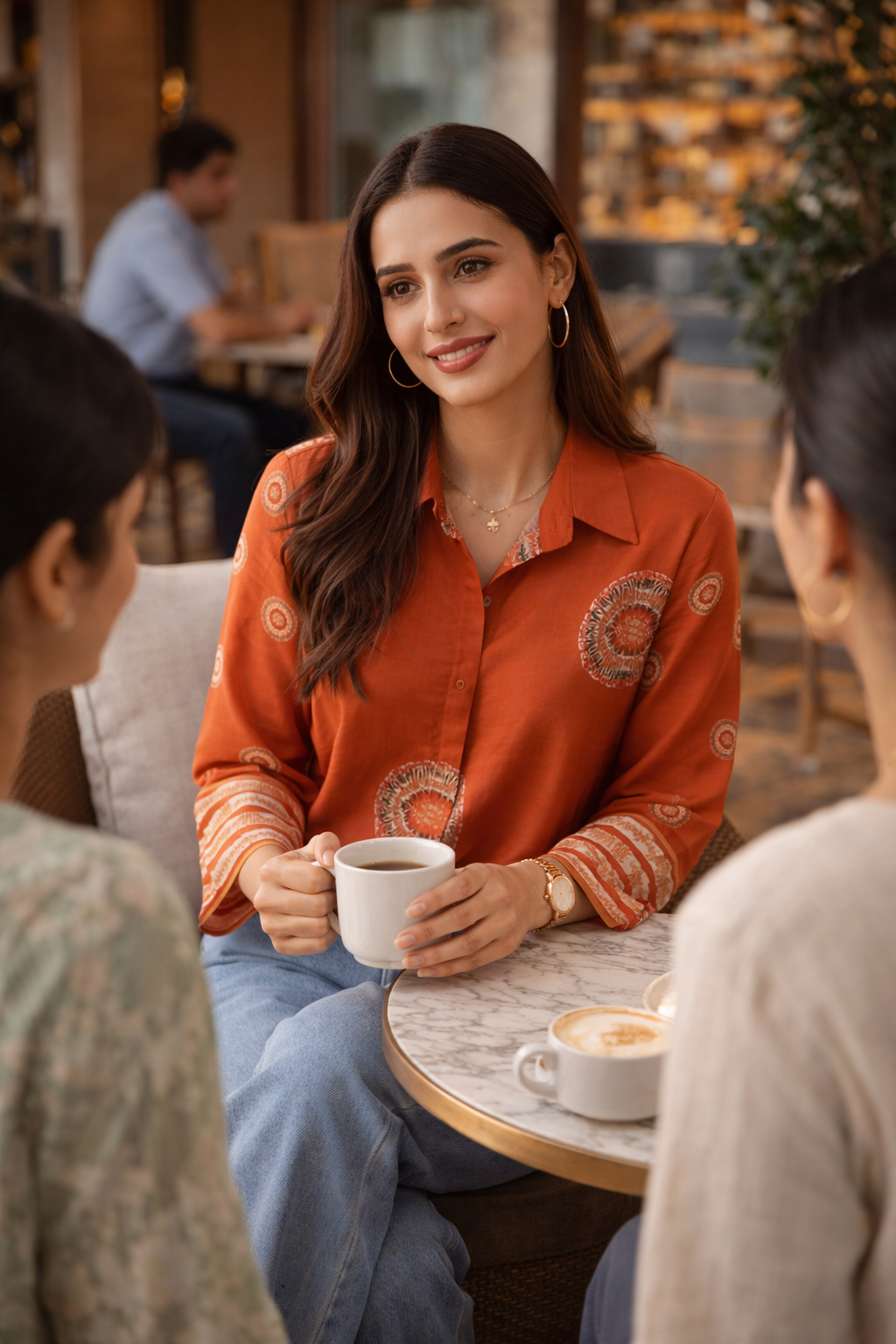 Amber Aura | Indo-Western Office Shirt by ZAUJA