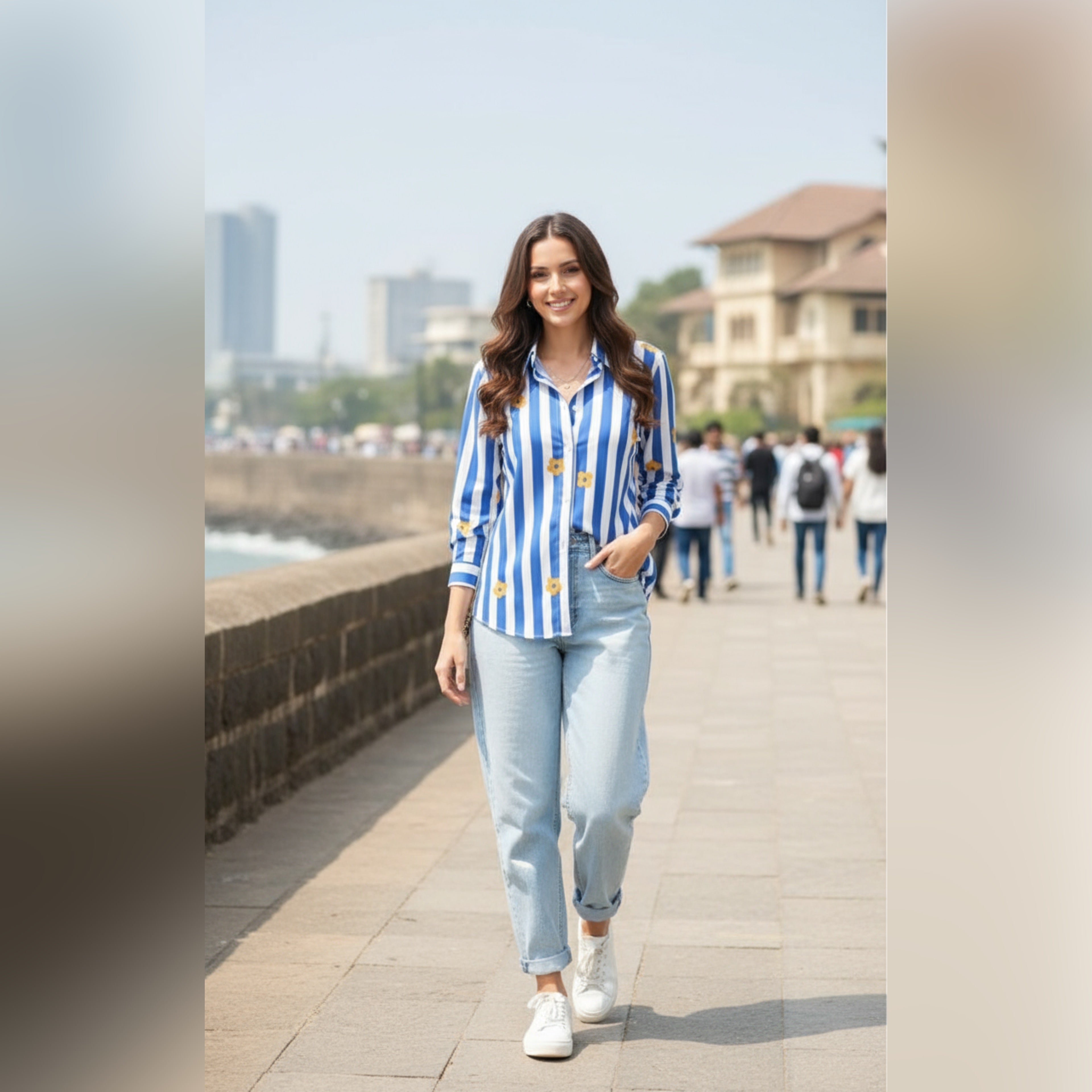 Naira – The Striped Bloom Shirt