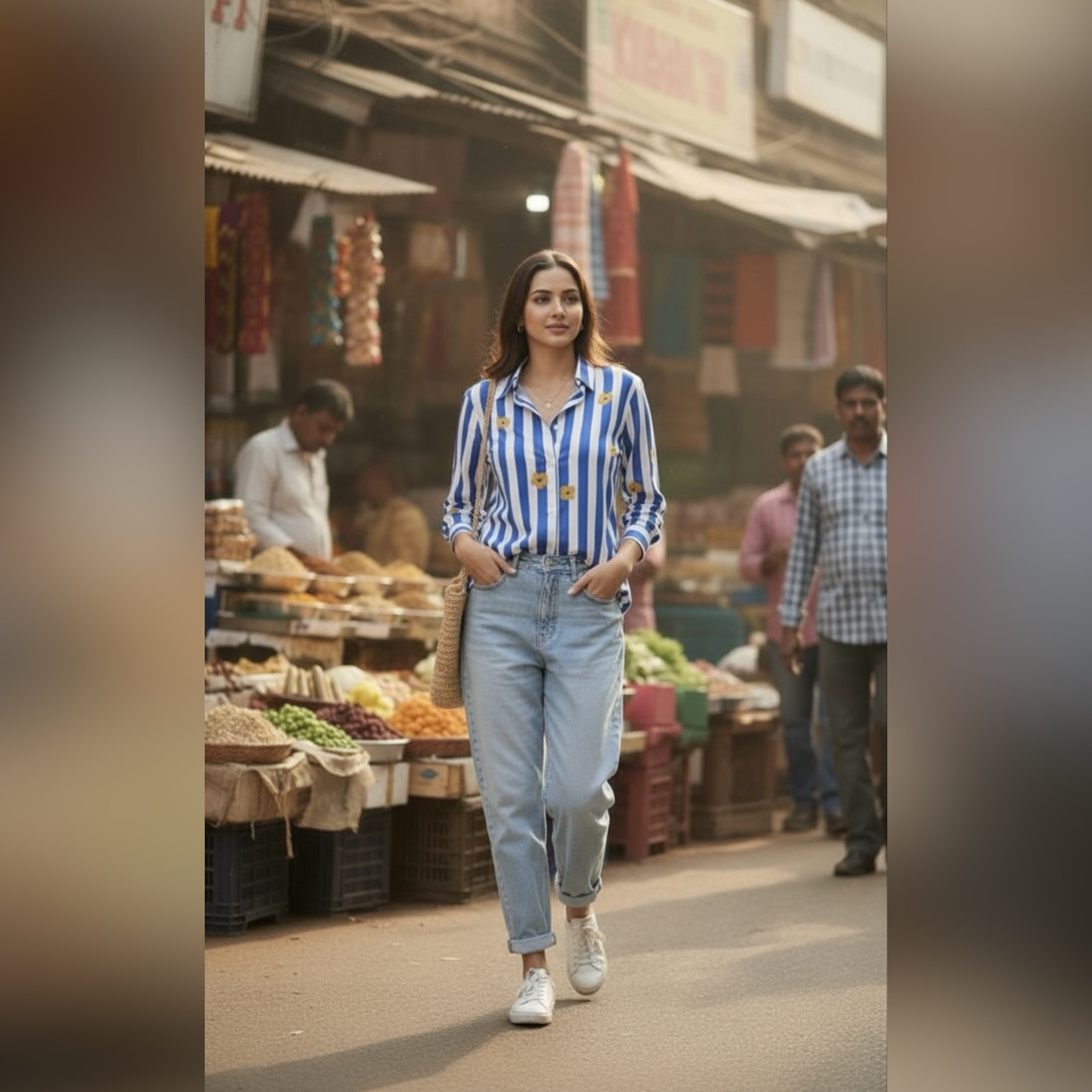 Naira – The Striped Bloom Shirt