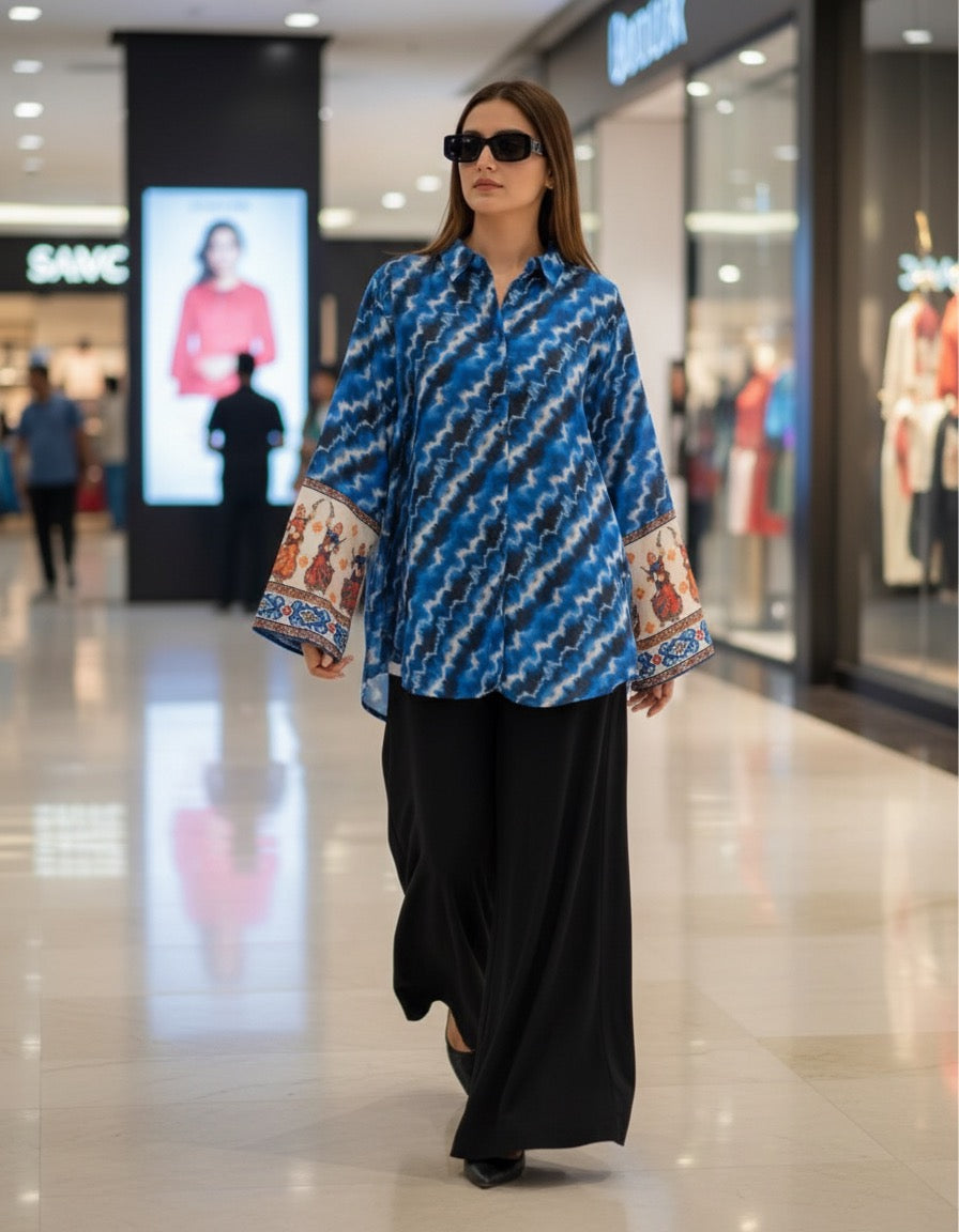 Zauja Vanya Blue Shirt